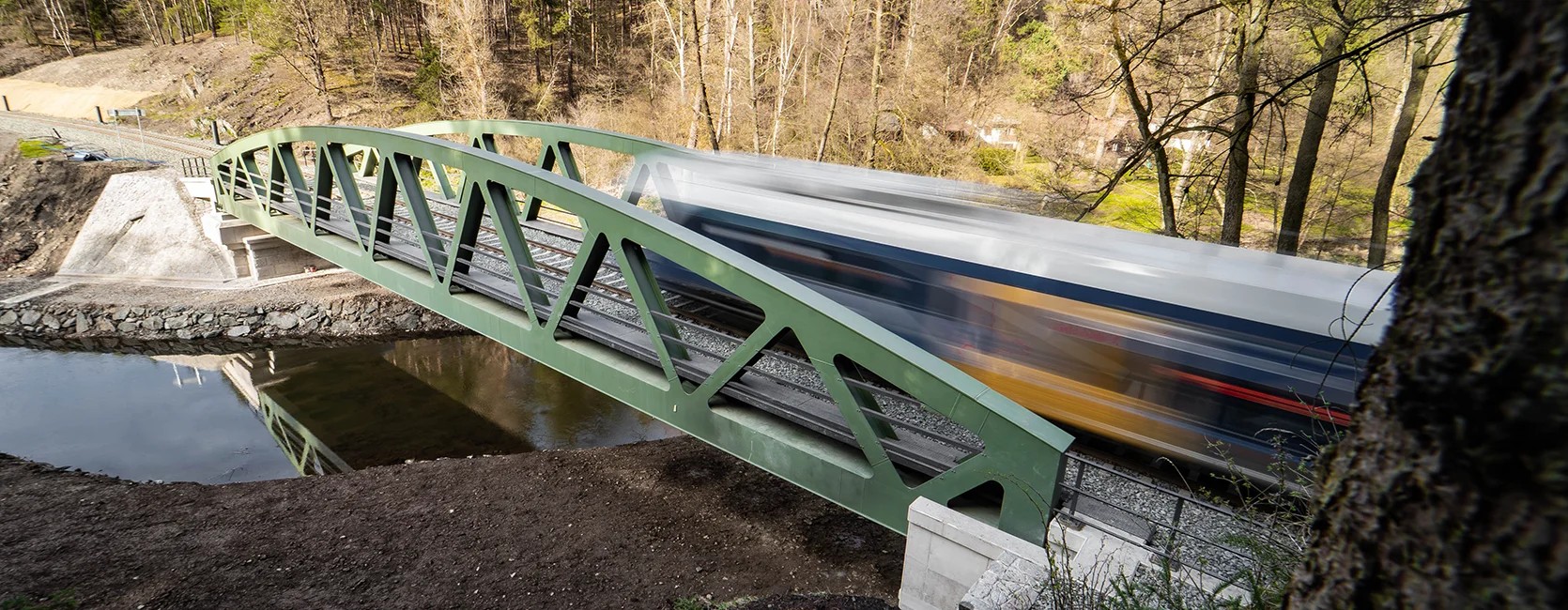 Mosty Záboří - Rekonstrukce mostů v km 35,826 a 37,480 trati Plzeň - Žatec